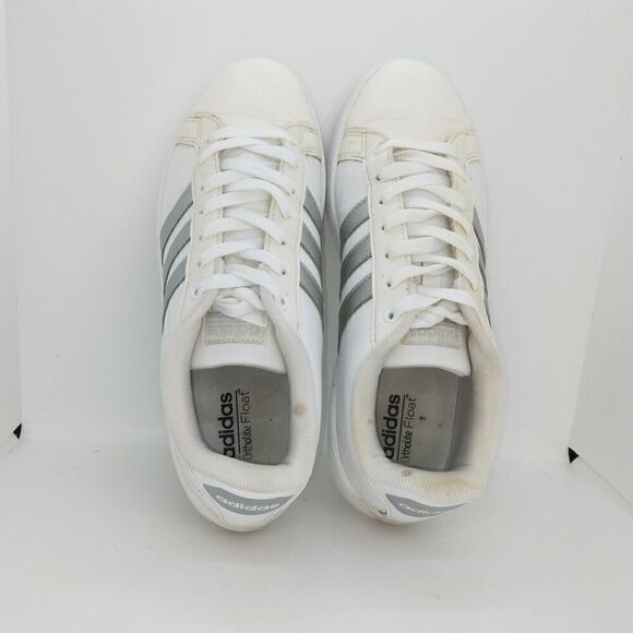 Adidas Cloudfoam Advantage Womens Pre-owned White/Silver Sneakers - sz. 9 - Picture 3 of 6